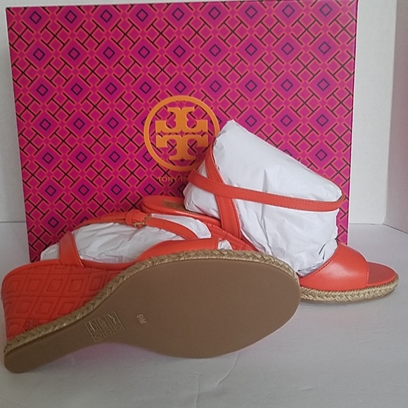Tory Burch Marion Quilted Wedge Sandals - Picture 3 of 6